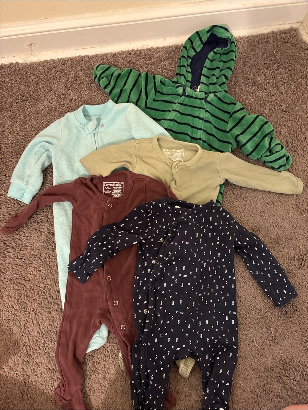Mixed-Color Baby One-Piece Pack — Assorted Cozy Sleepers
